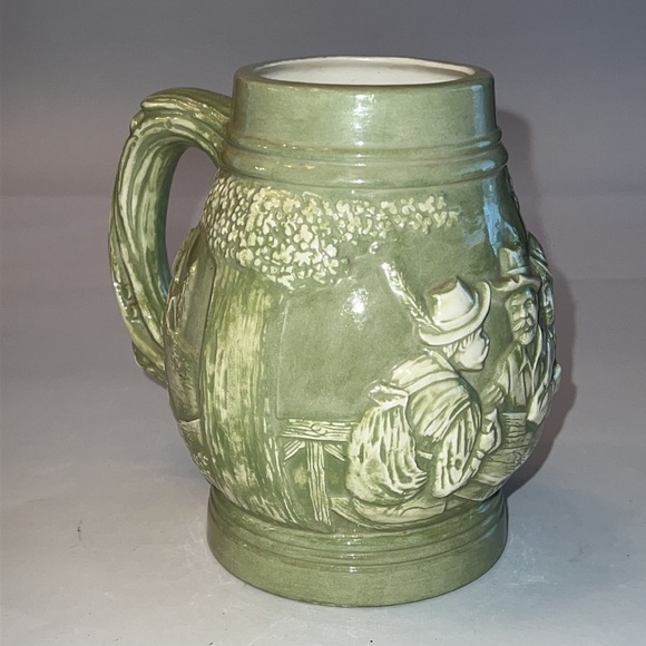 Ceramic Vintage Green Beer Mug Excellent Condition - Picture 5 of 7